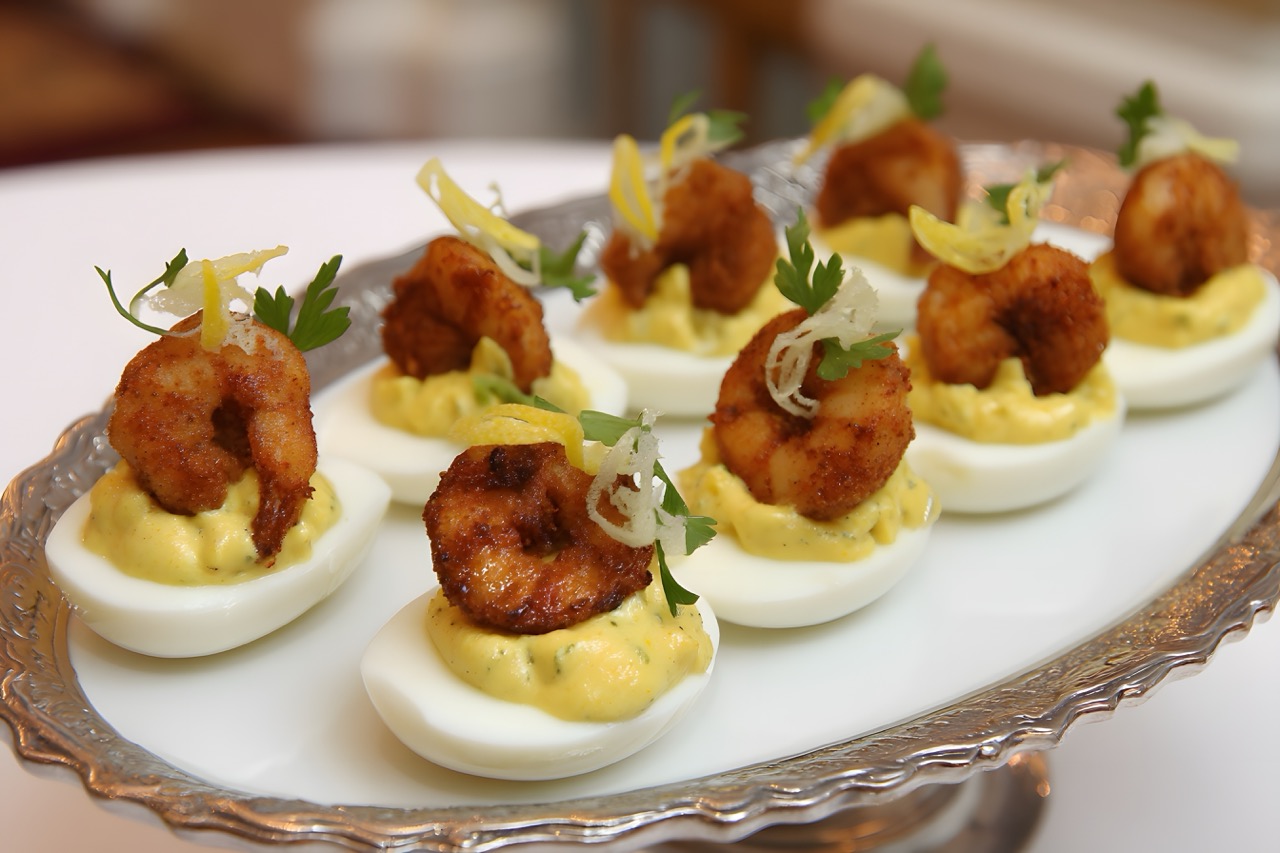 Crawfish or Shrimp Deviled Eggs